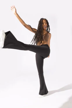 Crisscross Hourglass® Bell Bottom With Pockets - Black