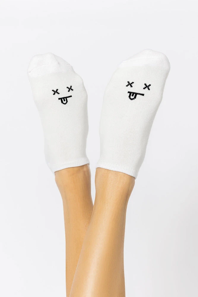 Dead Face Low Rise Socks - White Dead Face Low Rise Socks - White -Popflex Store 6J3A1233 Edit Edit