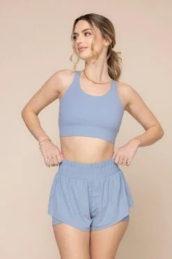 High Waisted Supershort - Blue Storm -Popflex Store AmbitionBra A1009 Supershort BlueStorm 4012 Socks L1014 02184