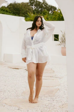 I Need A Vacation Shirt Dress With Pockets - White -Popflex Store ArleneOutfit1 42469 Edit 315051be 3556 452c 9224 e6b21777d2f3