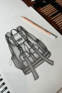 Athena Backpack - Black -Popflex Store AthenaBackpackSketchPopflex