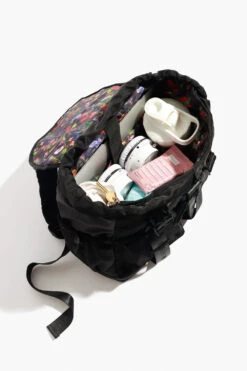 Athena Backpack - Black -Popflex Store BF PF Black Backpack Inside Full