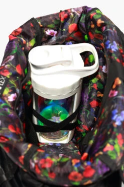 Athena Backpack - Black -Popflex Store BF PF Black Backpack X Strap Bottle Detail