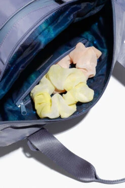 Delilah Duffle - Blue Mist 5 Delilah Duffle - Blue Mist -Popflex Store BF PF BlueMist Duffle Bag Inside Pocket Scrunchies Detail