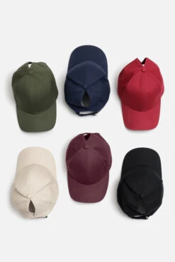 Game Day High Pony Cap -Popflex Store BF PF Canvas Caps Group Flatlay Edit