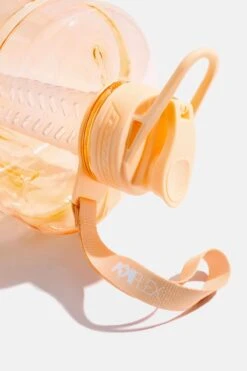 Ready Set Glow Gallon Timer Bottle With Fruit Infuser - Peach Terrazzo -Popflex Store BF PF Gallon WaterBottle Peach Ribbon Detail feccd692 4fdd 4fe8 ad39 de398f956332