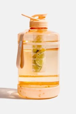 Ready Set Glow Gallon Timer Bottle With Fruit Infuser - Peach Terrazzo