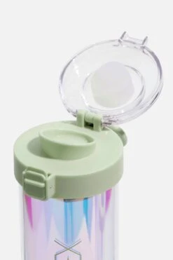 Iridescent Shaker Bottle - Light Green -Popflex Store BF PF Iridescent Protein Bottle Green Lid Detail