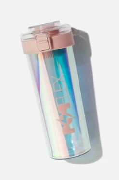 Iridescent Shaker Bottle - Pink -Popflex Store BF PF Iridescent Protein Bottle Pink Flat
