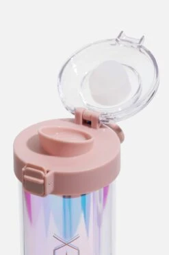 Iridescent Shaker Bottle - Pink -Popflex Store BF PF Iridescent Protein Bottle Pink Lid Detail