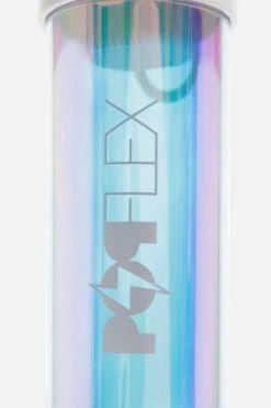 Iridescent Shaker Bottle - Cream -Popflex Store BF PF Iridescent Protein Bottle White Logo Detail