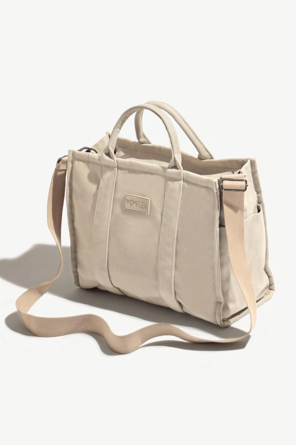 Sloane Tote - Taupe Sloane Tote - Taupe -Popflex Store BF PF Khaki ToteBag Large FrontAngle