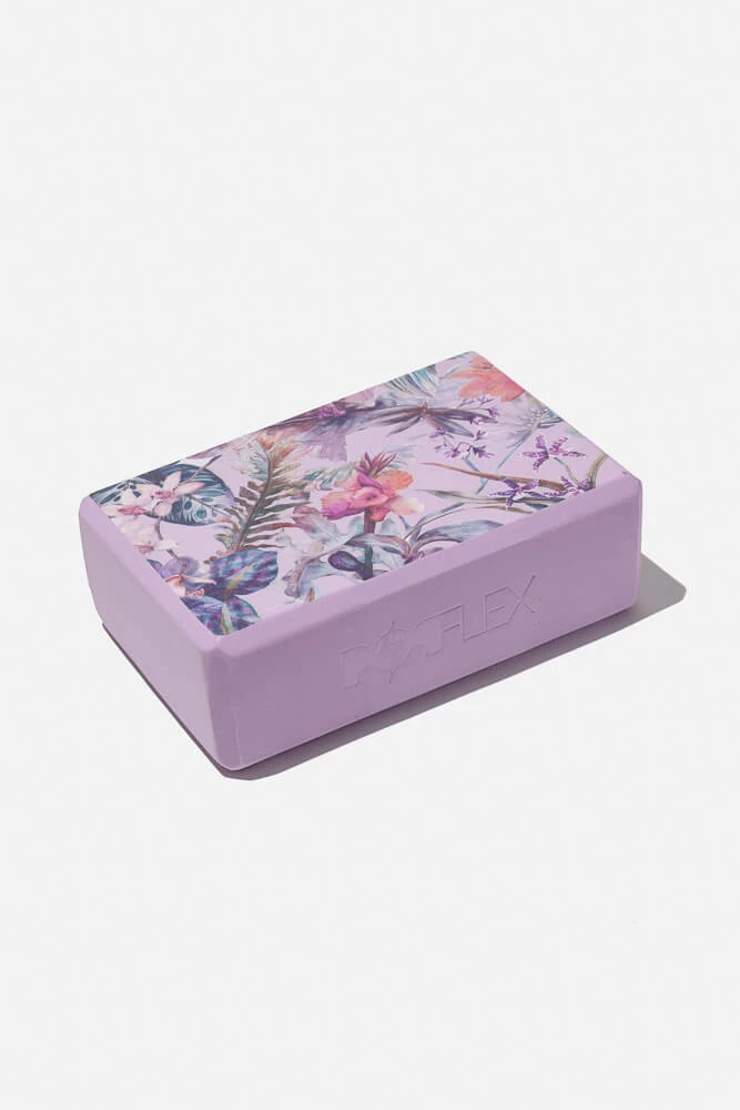Lavender Rainforest Yoga Block Lavender Rainforest Yoga Block -Popflex Store BF PF LavenderRainforest YogaBlock Flat 1