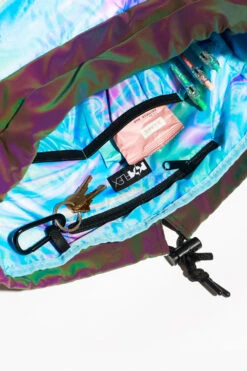 Athena Backpack - Magic Flash -Popflex Store BF PF MagicFlash Backpack Inside Zipper Keychain Detail