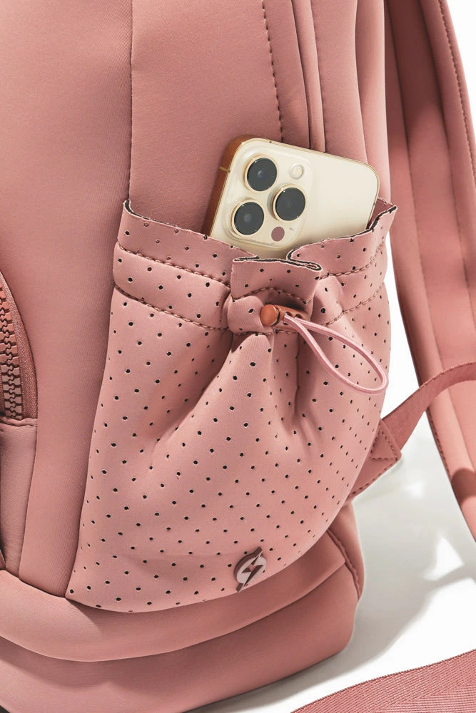 Cora Backpack - Rose Cora Backpack - Rose -Popflex Store BF PF Mauve BackPack Phone Pocket Edit