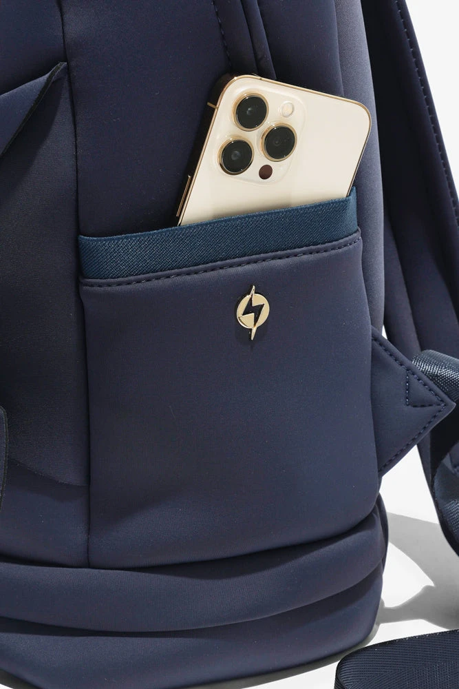 Bia Backpack - Navy Bia Backpack - Navy -Popflex Store BF PF Navy Backpack Phone Pocket Edit