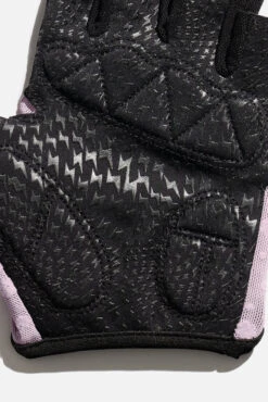 Luxe Mesh Training Gloves - Dusty Mauve Florals -Popflex Store BF PF Pink Floral Mesh Gloves Grip Detail Edit