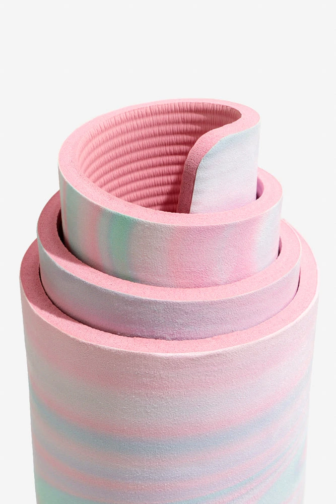 CloudCushion Vegan Suede Yoga Mat - Prismatic 0.5” Thick CloudCushion Vegan Suede Yoga Mat - Prismatic 0.5” Thick -Popflex Store BF PF Pink Prisma Thick YogaMat Standinf Detail