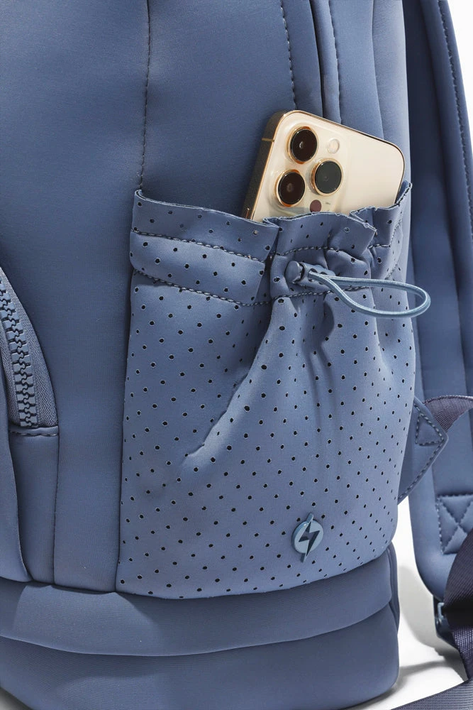 Cora Backpack - Blue Steel Cora Backpack - Blue Steel -Popflex Store BF PF Slate Backpack Phone Pocket Edit