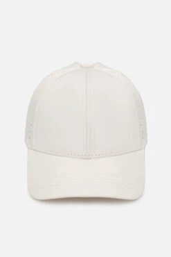 Good Sport High Pony Cap -Popflex Store BF PF Tech Cap Front Beige White