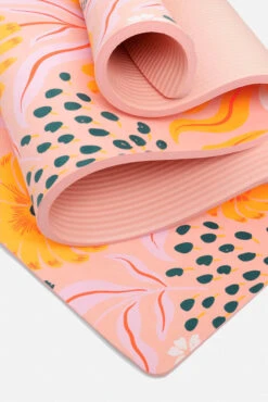 CloudCushion Vegan Suede Yoga Mat - Mandarin Hypnosis 0.5” Thick