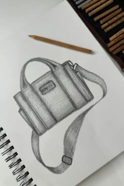 Baby Sloane Tote - Black 2 Baby Sloane Tote - Black -Popflex Store BabySloaneToteSketchPopflex