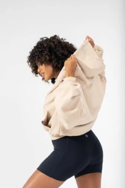 Zip Cloud Hoodie - Sand 3 Zip Cloud Hoodie - Sand -Popflex Store Basics 083