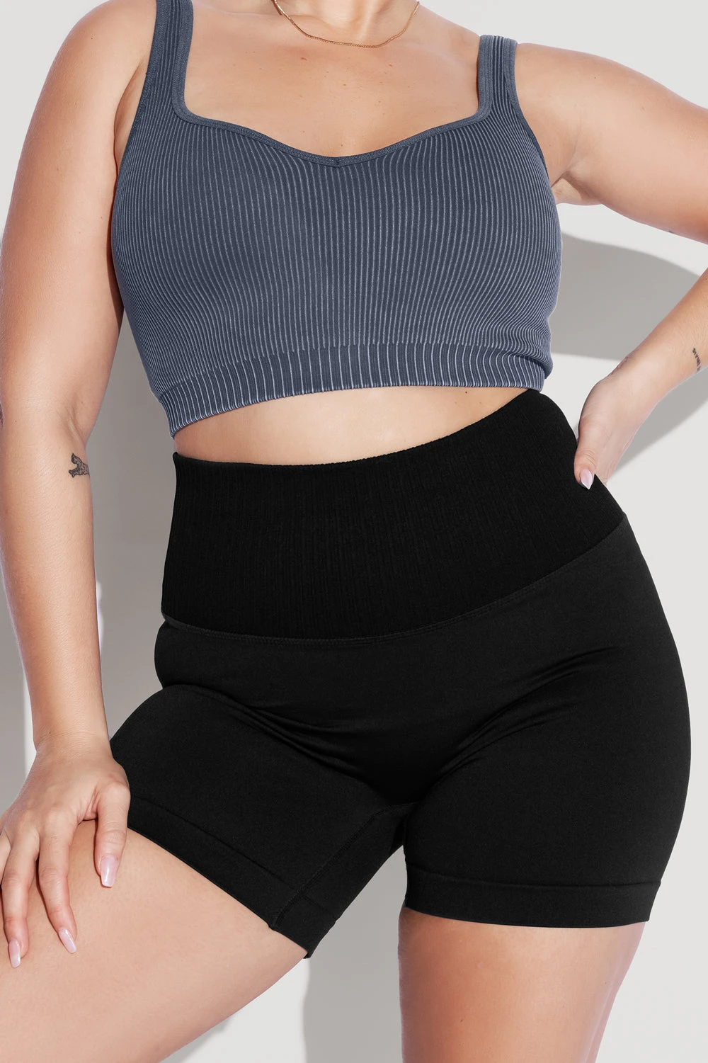 Supersculpt™ Seamless Midi Shorts - Black Supersculpt™ Seamless Midi Shorts - Black -Popflex Store Be My Sweetheart Crop Top vintage indigo SS Shorts Black 0977 Edit