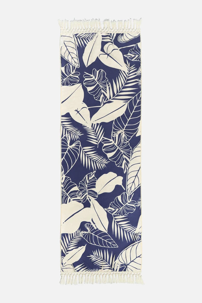 Sand to Studio Towel - Blue Palm and Castaño Palm Sand To Studio Towel - Blue Palm And Castaño Palm -Popflex Store BeachTowels00015 Edit