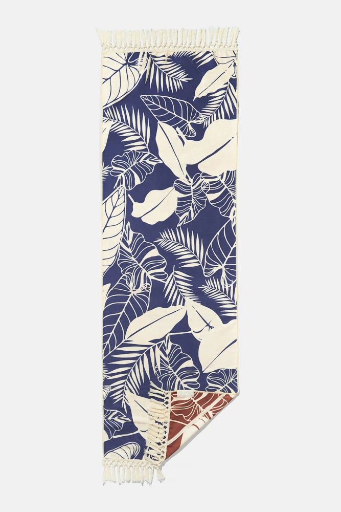 Sand to Studio Towel - Blue Palm and Castaño Palm Sand To Studio Towel - Blue Palm And Castaño Palm -Popflex Store BeachTowels00018 Edit