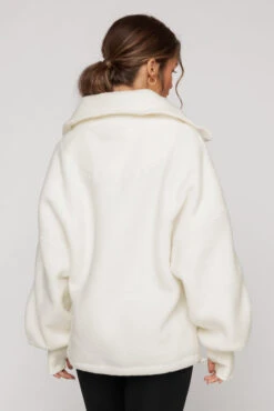 Big Hug Fleece Half Zip Sweater - Ice Cream -Popflex Store BigHugFleeceHalfZipSweater IceCream E1020 00642 Edit