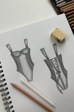 Boardwalk Bombshell One Piece - Blue Palm -Popflex Store BoardwalkBombshellsketchpopflex 1 d730c428 53f2 400a b415 d4063be976ad