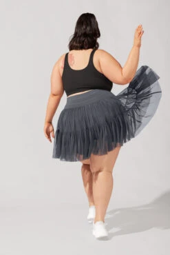 Pirouette Tiered Skort - Smoky Grey -Popflex Store BrookeOutfit3 38024 Edit