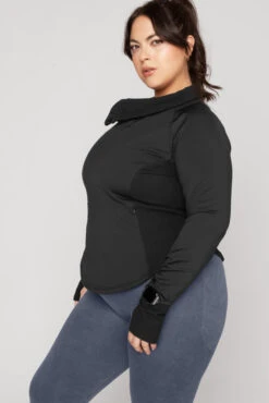 Chasing Pavements Mockneck Pullover - Black 9 Chasing Pavements Mockneck Pullover - Black -Popflex Store ChasingPavementsLongSleeveRunningTop Black B1003 03521 Edit