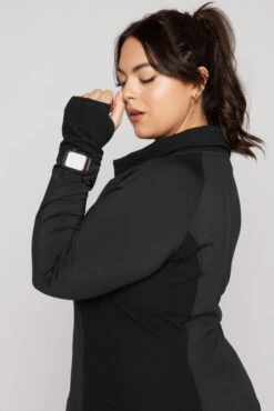 Chasing Pavements Mockneck Pullover - Black 3 Chasing Pavements Mockneck Pullover - Black -Popflex Store ChasingPavementsLongSleeveRunningTop Black B1003 03535 Edit