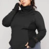 Chasing Pavements Mockneck Pullover - Black