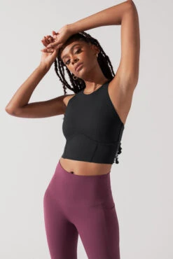 Cleo Corset Crop Bralette - Black -Popflex Store CleoCropBraBlack A1003 0711 Edit