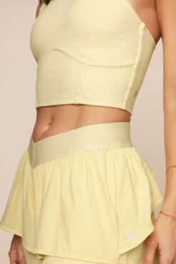 Cleo Corset Crop Bralette - Buttercream -Popflex Store CleoCropBralette A1003 Socks FrenchButtercream L1014 01047 Edit