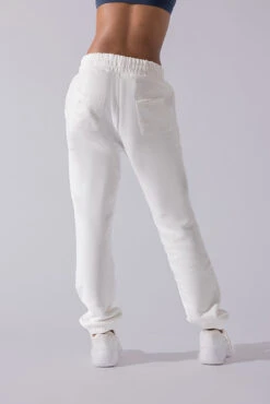 Cloud Rollover Sweatpant - White -Popflex Store Cloud Sweatpants White 3033 0070