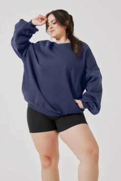 Cloud Crewneck Sweater - Academic Navy -Popflex Store CloudCrewSweater AcademicNavy E1015 4087 Edit