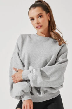 Cloud Crewneck Sweater - Heather Grey -Popflex Store CloudCrewSweater HeatherGrey E1015 4169 Edit
