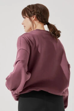 Cloud Crewneck Sweater - Merlot -Popflex Store CloudCrewSweater Merlot E1015 4562 Edit