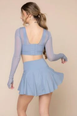 Twirl Skort - Blue Storm -Popflex Store CoquetteLongSleeveMeshBra Blue Storm 1032 03858