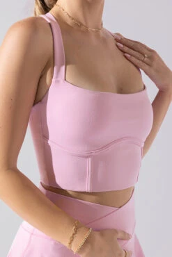 Daphne Corset Crop Top - Bubblegum -Popflex Store Daphne Corset Crop Top Bubblegum 1047 1865 Editcopy