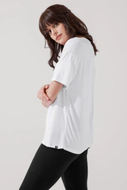 Daring Deep V Tee - White -Popflex Store DaringDeepVTee White B1025 0227 Edit