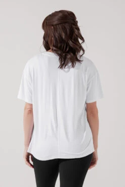 Daring Deep V Tee - White -Popflex Store DaringDeepVTee White B1025 0228 Edit