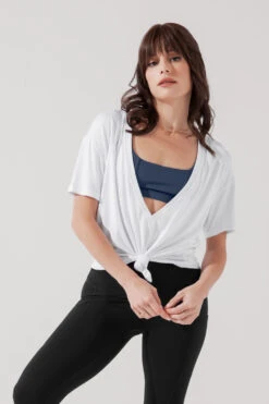 Daring Deep V Tee - White -Popflex Store DaringDeepVTee White B1025 0251 Edit