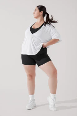 Daring Deep V Tee - White -Popflex Store DaringDeepVTee White B1025 1872 Edit