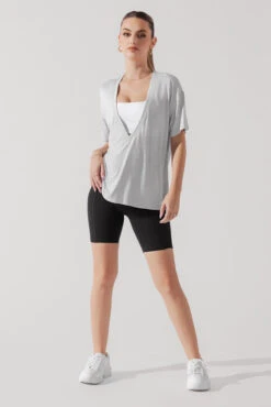 Daring Deep V Tee - Heather Grey 3 Daring Deep V Tee - Heather Grey -Popflex Store DarlingDeepVTee HeatherGrey B1025 0004 Edit 8e2535fe ce10 4141 8b53 91fa1a703477