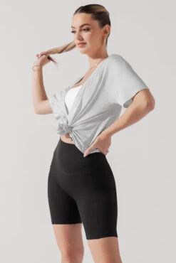 Daring Deep V Tee - Heather Grey 5 Daring Deep V Tee - Heather Grey -Popflex Store DarlingDeepVTee HeatherGrey B1025 0067 Edit 2f31860a 33ef 45ad 83af 1184a7229efd